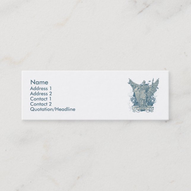 Cartão de visita do azul de Libertas (Frente)