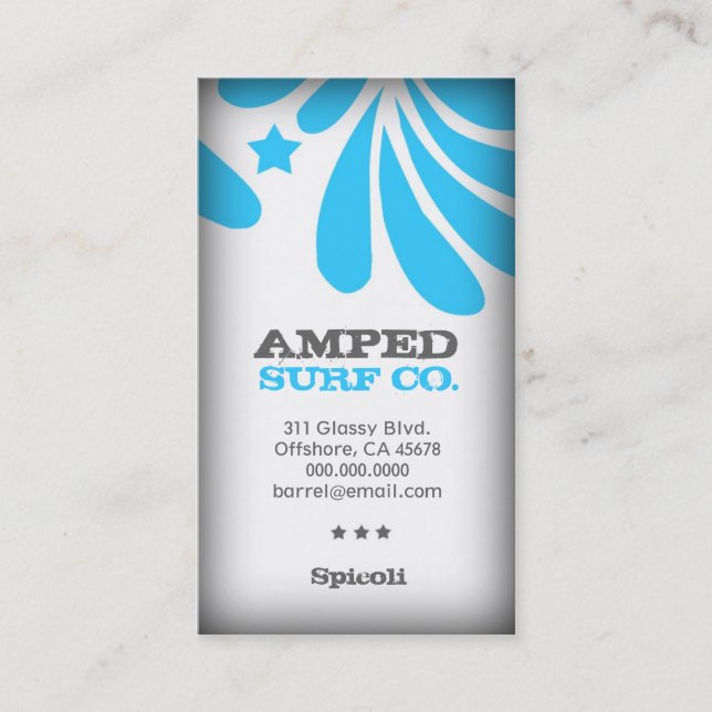 CARTÃO DE VISITA DO AZUL DE ROCKIN FRESHTASTIC (Frente)