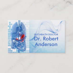 Cartão de visita do azul do gastroenterologista