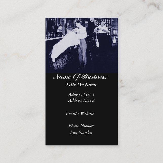 Cartão de visita do barbeiro (Frente)