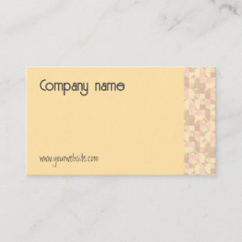 Cartão de visita do bege pastel geométrico