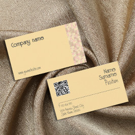 Cartão de visita do bege pastel geométrico