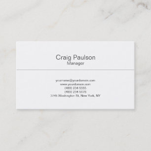 Cartão de visita do Black White Professional Manag