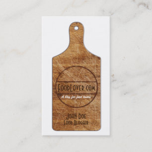 Cartão de visita do blogue da comida