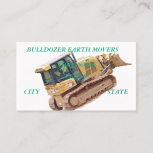 Cartão de visita do Bulldozer Earth