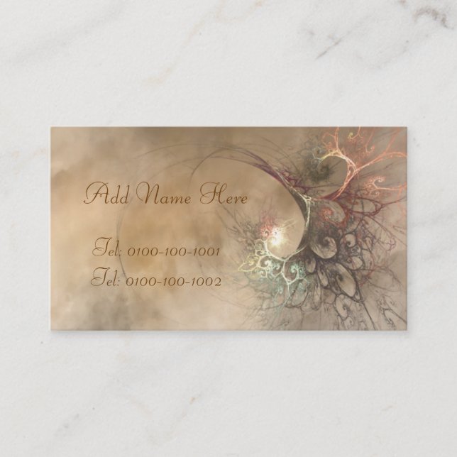 Cartão de visita do buquê do Fractal (Frente)