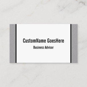 Cartão de visita do Business Advisor de baixa chav