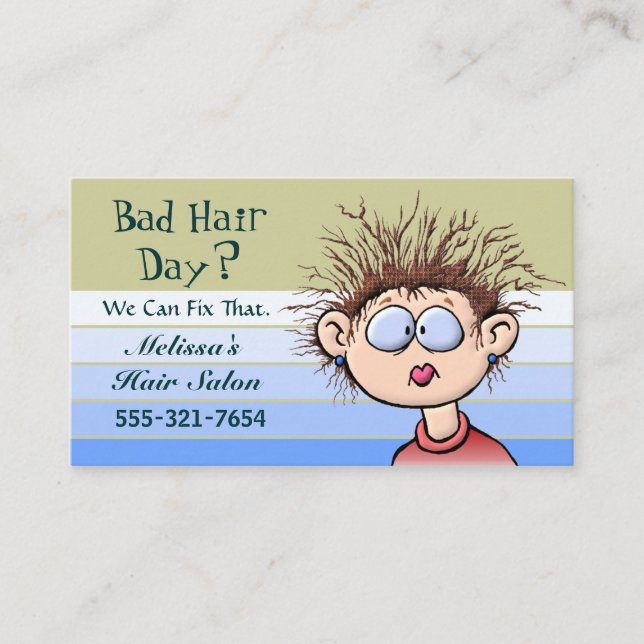 Cartão de visita do cabeleireiro (Frente)