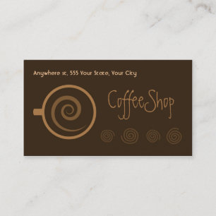 Cartão de visita do café