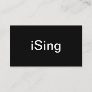 Cartão de visita do cantor