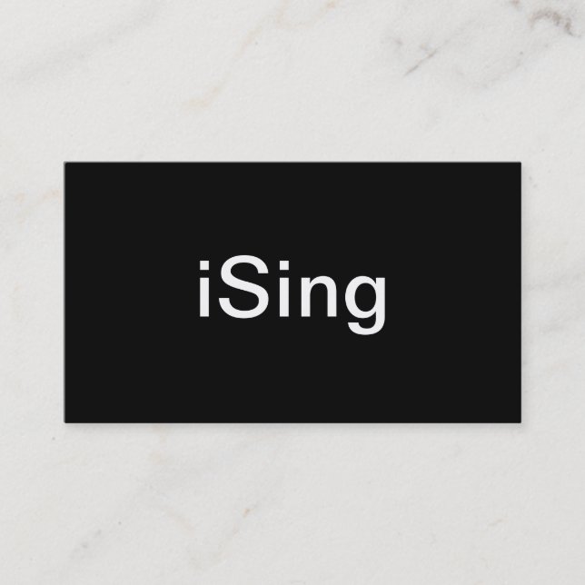 Cartão de visita do cantor (Frente)