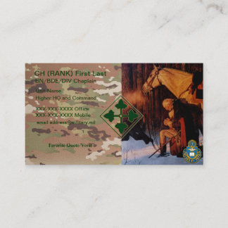 cartão de visita do capelão 4ID