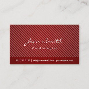 Cartão de visita do Cardiologista das Stripes Ver