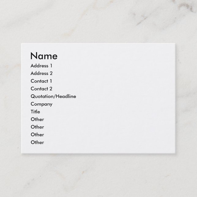 cartão de visita do cardo (Frente)