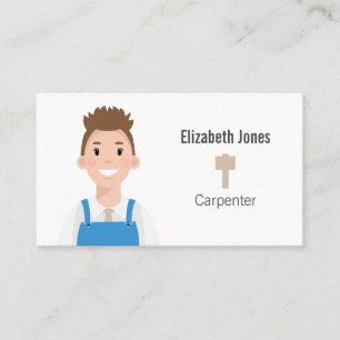 Cartão de visita do Carpenter Personalizado Avatar