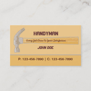 Cartão de visita do carpinteiro do contratante do