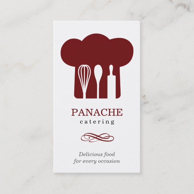 Cartão de visita do chapéu do cozinheiro chefe (Frente)