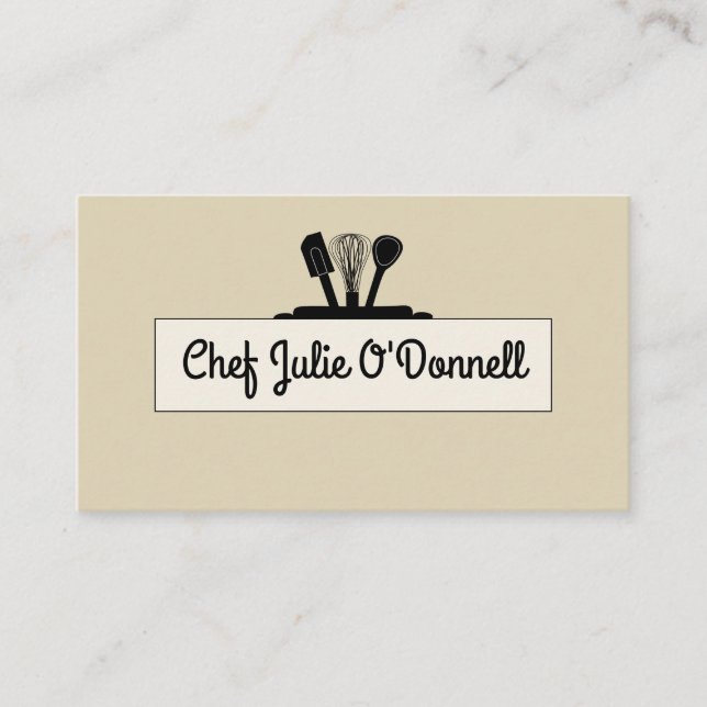 Cartão de visita do Chef Culinário (Frente)