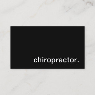 Cartão de visita do Chiropractor