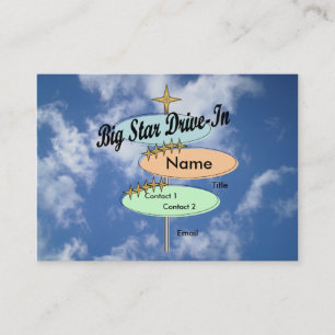 Cartão de visita do cinema ao ar livre