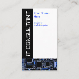 Cartão de visita do Circuit Blue 2 'IT Consultant'