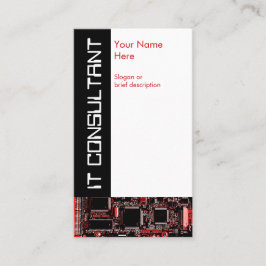 Cartão de visita do Circuit Red 2 'IT Consultant'