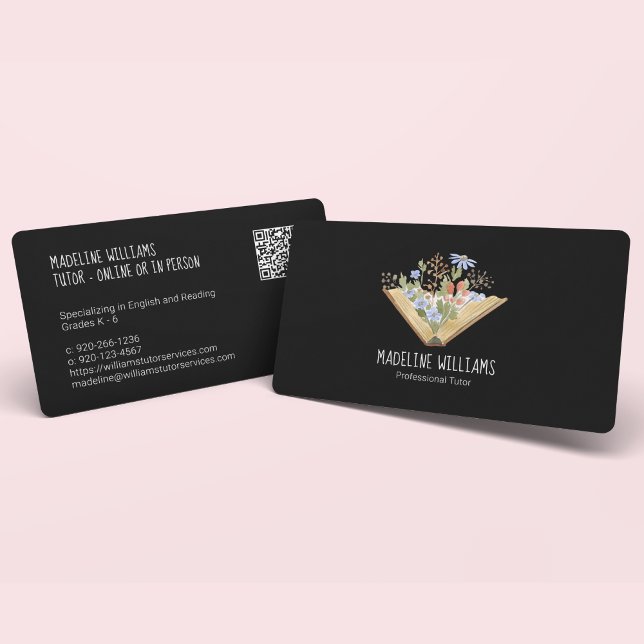 Cartão de visita do código QR do tutor (Criador carregado)