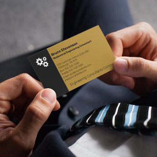 Cartão de visita do consultor de engenharia mecâni