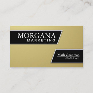 Cartão de visita do consultor de marketing - ouro