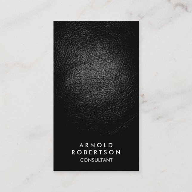 Cartão de visita do consultor negro com efeito de  (Frente)