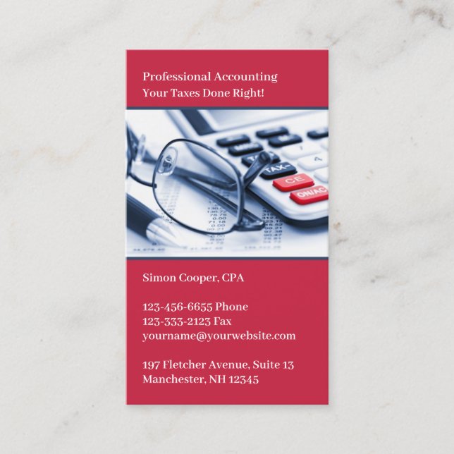 Cartão de visita do Contador (Frente)