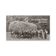 Cartão de visita do contratante da fazenda