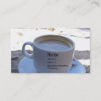 Cartão de visita do copo de café