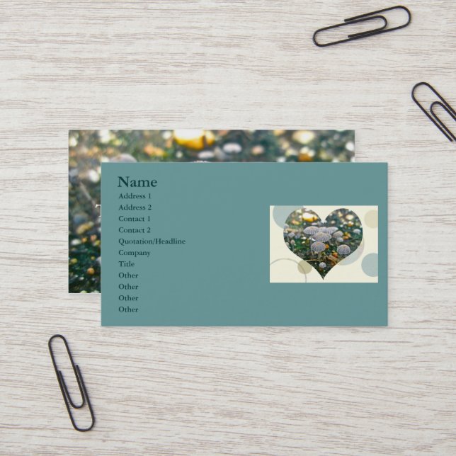 Cartão de visita do Coração do Jardim do Cogumelo (Frente/Verso In Situ)