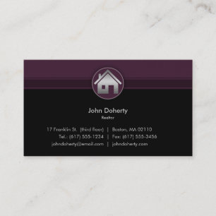 Cartão de visita do corretor de imóveis