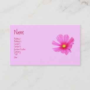 Cartão de visita do cosmos