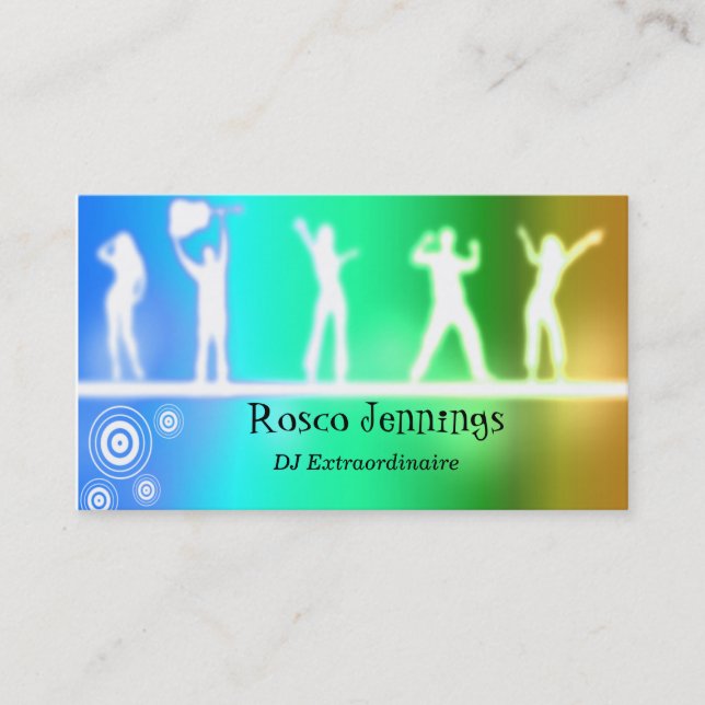 Cartão de visita do costume do DJ (Frente)
