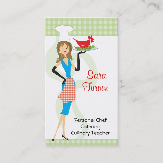 Cartão de visita do cozinhar do cozinheiro chefe (Frente)