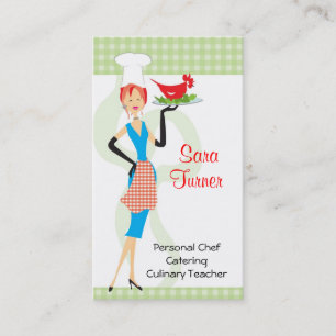 Cartão de visita do cozinhar do cozinheiro chefe