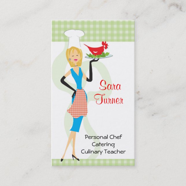 Cartão de visita do cozinhar do cozinheiro chefe (Frente)