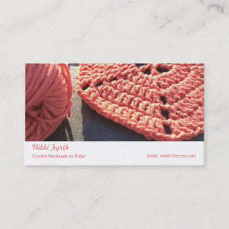 Cartão de visita do Crochet