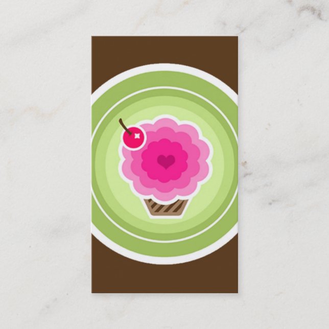 CARTÃO DE VISITA DO CUPCAKE DE 311 ARCOS-ÍRIS (Frente)