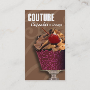 Cartão De Visita Do "cupcakes Couture!" - Sobremesas extravagantes,