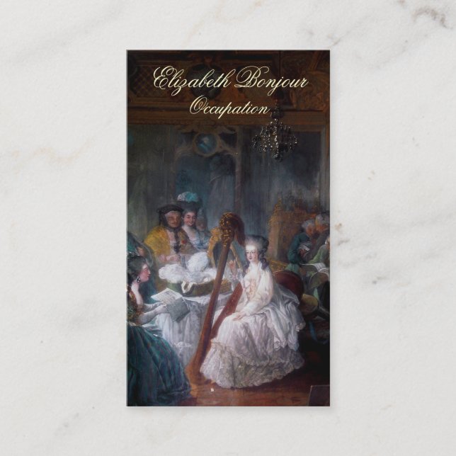 Cartão de visita do ~ da forma de Marie Antoinette (Frente)