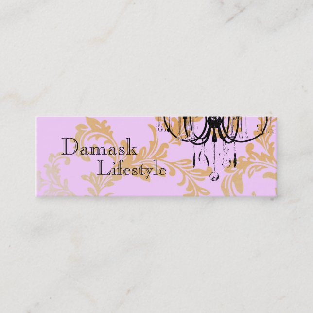 Cartão de visita do damasco do candelabro (Frente)