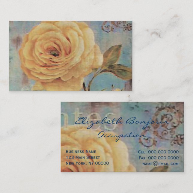 Cartão de visita do ~ de Plantes (Frente/Verso)