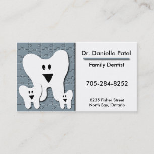 Cartão de visita do dentista da família - dentes