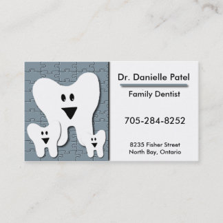 Cartão de visita do dentista da família - dentes