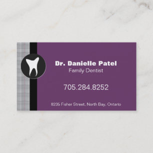 Cartão de visita do dentista da família - silhue