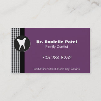 Cartão de visita do dentista da família - silhueta